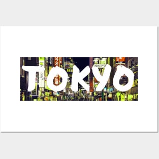 Tokyo City Night View Posters and Art